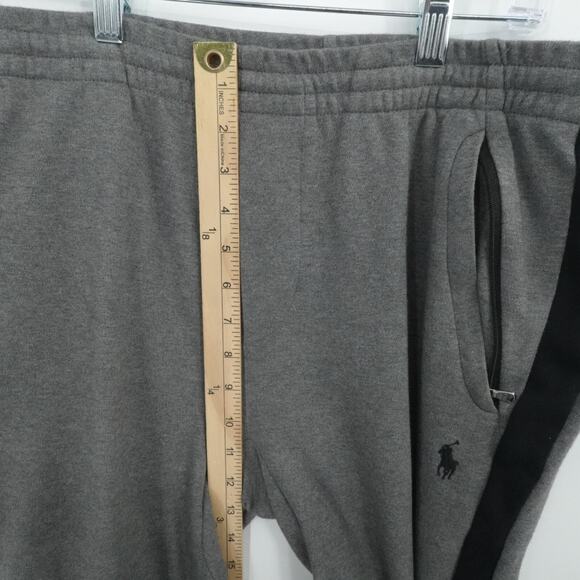 Polo Ralph Lauren Pants Mens M Gray Track Pony Ankle Zip Pull On Sweatpants - Picture 5 of 12
